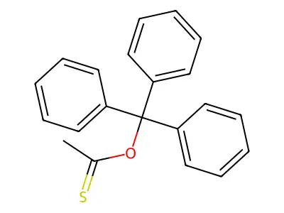 Methanol, triphenyl-, thioacetate (ester) structure
