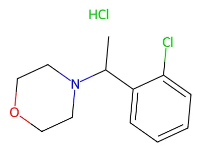 Morpholine, 4-(o-chloro-alpha-methylbenzyl)-, hydrochloride structure