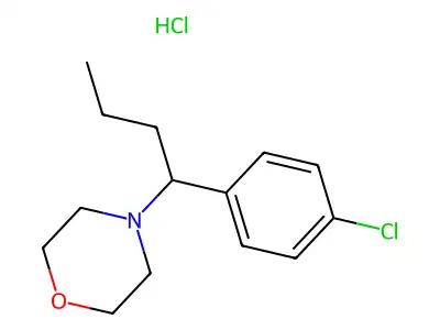 Morpholine, 4-(1-(p-chlorophenyl)butyl)-, hydrochloride structure