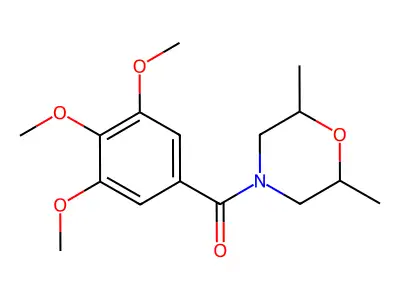 Morpholine, 2,6-dimethyl-4-(3,4,5-trimethoxybenzoyl)- structure