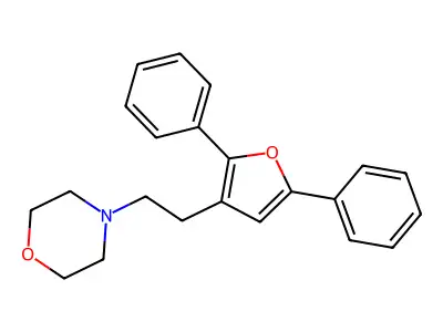 Morpholine, 1-(2-(2,5-diphenyl-3-furyl)ethyl)- structure