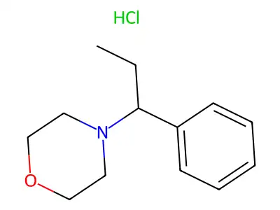 4-(1-Phenylpropyl)morpholine--hydrogen chloride (1/1) structure