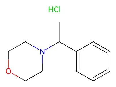 4-(1-Phenylethyl)morpholine--hydrogen chloride (1/1) structure