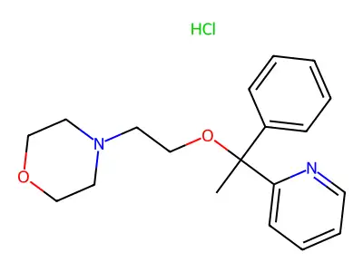 Morpholine, 4-(2-(alpha-methyl-alpha-(2-pyridyl)benzyloxy)ethyl)-, hydrochloride structure