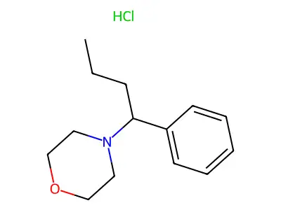 4-(1-Phenylbutyl)morpholine--hydrogen chloride (1/1) structure