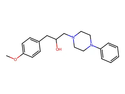 1-Piperazineethanol, alpha-(p-methoxybenzyl)-4-phenyl- structure