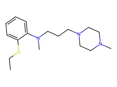 Piperazine, 4-(3-(N-(2-ethylthiophenyl)-N-methylamino)propyl)-1-methyl- structure