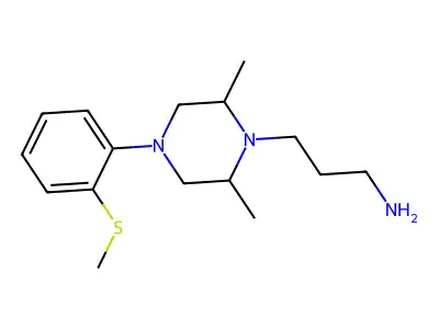 Piperazine, 1-methyl-4-(3-(N-methyl-N-(2-methylthiophenyl)amino)propyl)- structure