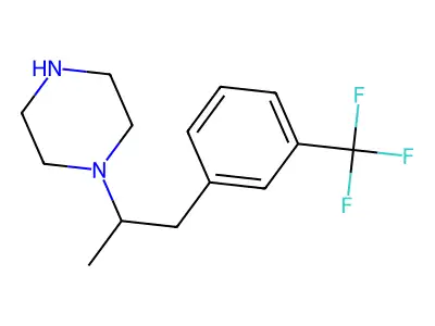Piperazine, 1-(alpha-methyl-m-trifluoromethylphenethyl)- structure