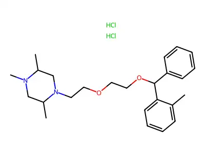 Piperazine, 1-(2-(2-(alpha-(o-tolyl)benzyloxy)ethoxy)ethyl)-2,4,5-trimethyl-, dihydrochloride, (E)- structure