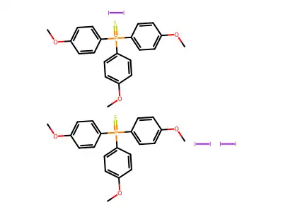 Phosphine sulfide, tris(p-methoxyphenyl)-, iodide (2:6) structure