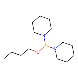 Phosphinous acid, dipiperidino-, butyl ester structure