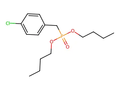 Phosphonic acid, (p-chlorobenzyl)-, dibutyl ester structure