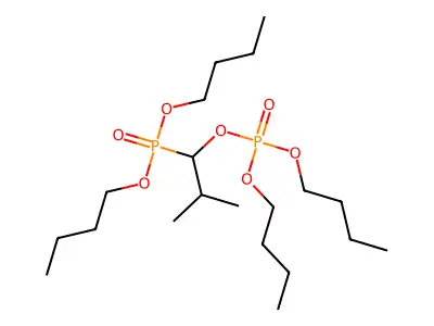 Phosphonic acid, (1-hydroxy-2-methylpropyl)-, dibutyl ester dibutylphosphate structure