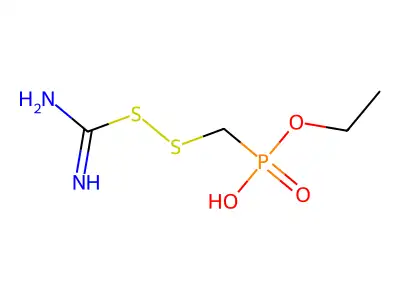Ethyl ester of formamidino-thiomethylphosphonic acid structure