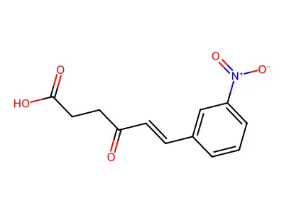 (E)-6-(3-Nitrophenyl)-4-oxohex-5-enoic acid structure