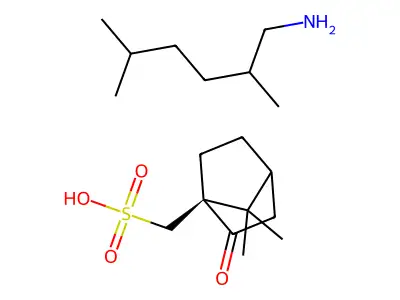 1-Hexylamine, 2,5-dimethyl-, campho-10-sulfonate (+)- structure