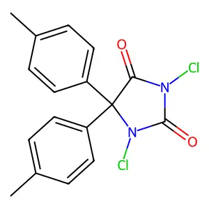 Hydantoin, 1,3-dichloro-5,5-di-p-tolyl- structure
