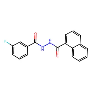 Hydrazine, 1-(m-fluorobenzoyl)-2-(1-naphthoyl)- structure