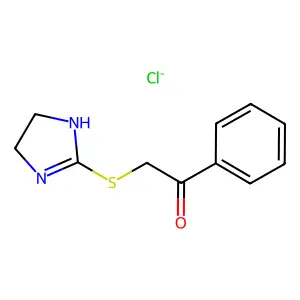 2-Imidazoline, 2-phenacylthio-, hydrochloride structure