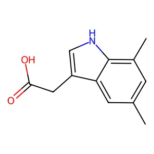 5,7-二甲基-3-吲哚乙酸 structure