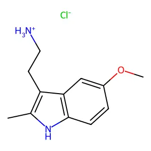 2-(5-Methoxy-2-methyl-1H-indol-3-yl)ethan-1-amine--hydrogen chloride (1/1) structure