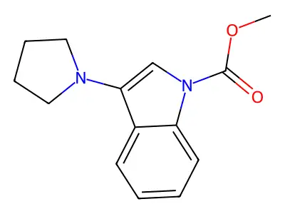 1-Indolecarboxylic acid, 1-methyl-pyrrolidinyl ester structure