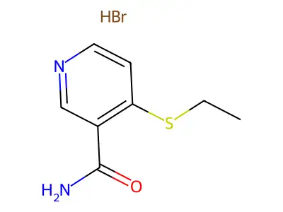 Nicotinamide, 4-(ethylthio)-, hydrobromide structure