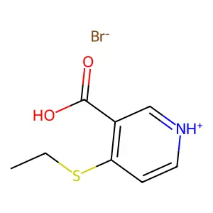 4-(乙硫基)烟酸氢溴酸盐 structure