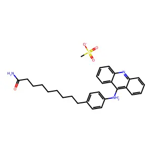 Nonanamide, 9-(p-(9-acridinylamino)phenyl)-, methanesulfonate, hydrate structure