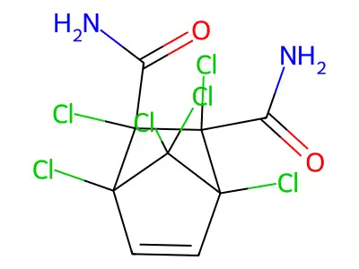 5-Norbornene-2,3-dicarboxamide, 1,2,3,4,7,7-hexachloro- structure
