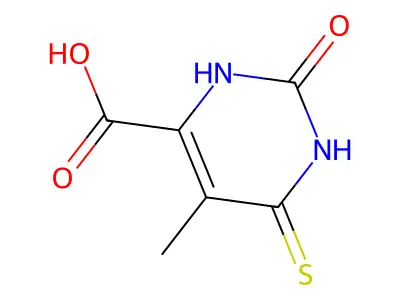 1,2,3,6-Tetrahydro-5-methyl-2-oxo-6-thioxo-4-pyrimidinecarboxylic acid structure