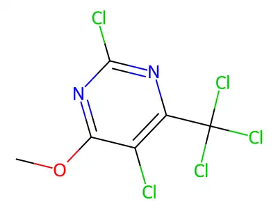 Pyrimidine, 2,5-dichloro-4-methoxy-6-trichloromethyl- structure
