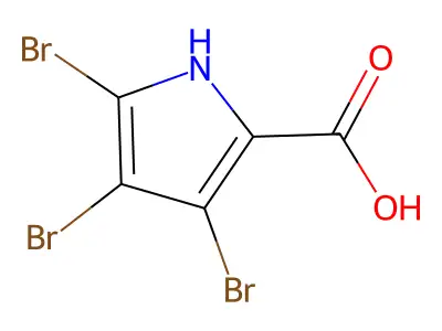 Pyrrole-2-carboxylic acid, 3,4,5-tribromo- structure