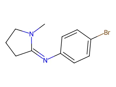 2-(4-Bromophenylimino)-1-methylpyrrolidine structure