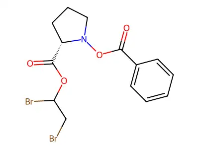 1,2-Dibromoethyl 1-(benzoyloxy)prolinate structure