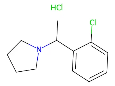 Pyrrolidine, 1-(o-chloro-alpha-methylbenzyl)-, hydrochloride structure
