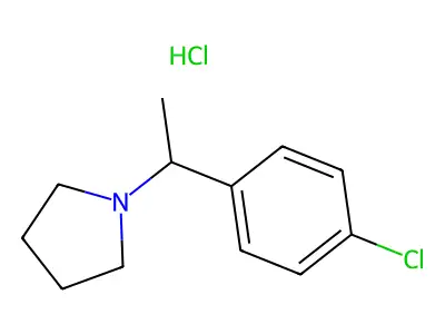 Pyrrolidine, 1-(p-chloro-alpha-methylbenzyl)-, hydrochloride structure