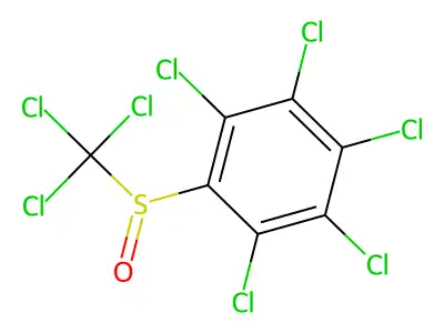 1,2,3,4,5-Pentachloro-6-(trichloromethanesulfinyl)benzene structure