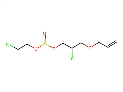 Sulfurous acid, 2-chloro-3-allyloxypropyl 2-chloroethyl ester structure