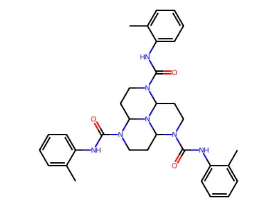 1,4,7,9b-Tetraazaphenalene, dodecahydro-1,4,7-tris(o-tolylcarbamoyl)- structure