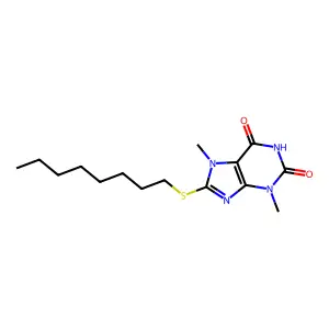 8-(Octylthio)theobromine structure