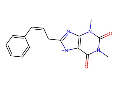 Theophylline, 8-cinnamyl- structure