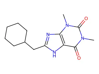 Theophylline, 8-(cyclohexylmethyl)- structure