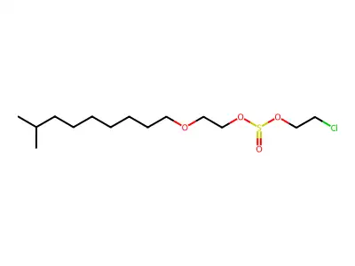 Sulfurous acid, 2-chloroethyl 2-isodecyloxyethyl ester structure