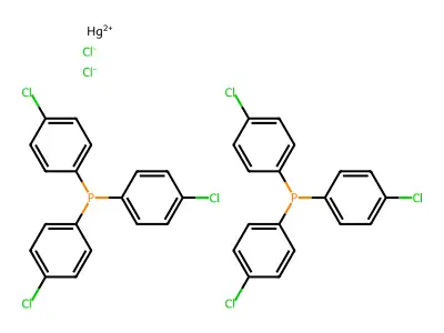 Phosphine, tris(p-chlorophenyl)-, complex with mercuric chloride (2:1) structure