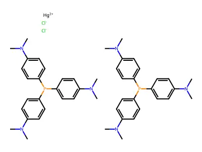 Phosphine, tris(p-dimethylaminophenyl)-, complex with mercuric chloride (2:1) structure