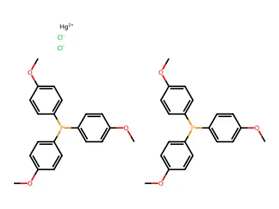 Phosphine, tris(p-methoxyphenyl)-, complex with mercuric chloride (2:1) structure