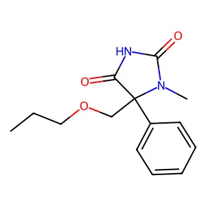 1-Methyl-5-phenyl-5-(propoxymethyl)imidazolidine-2,4-dione structure