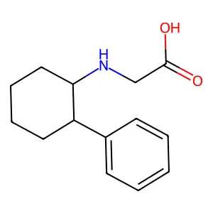 2-[(2-Phenylcyclohexyl)amino]acetic acid structure